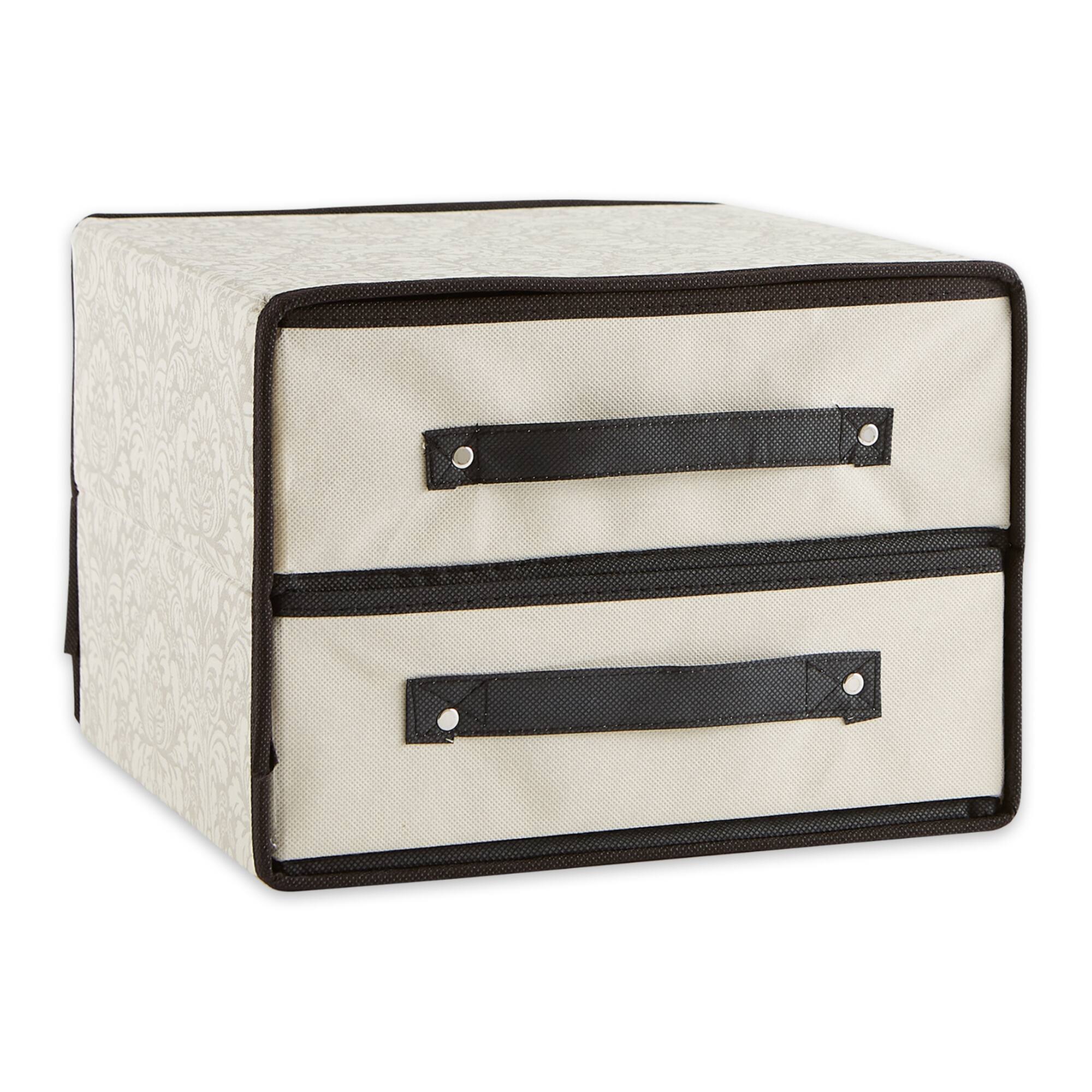 DII® White Damask 2 Drawer Storge Closet